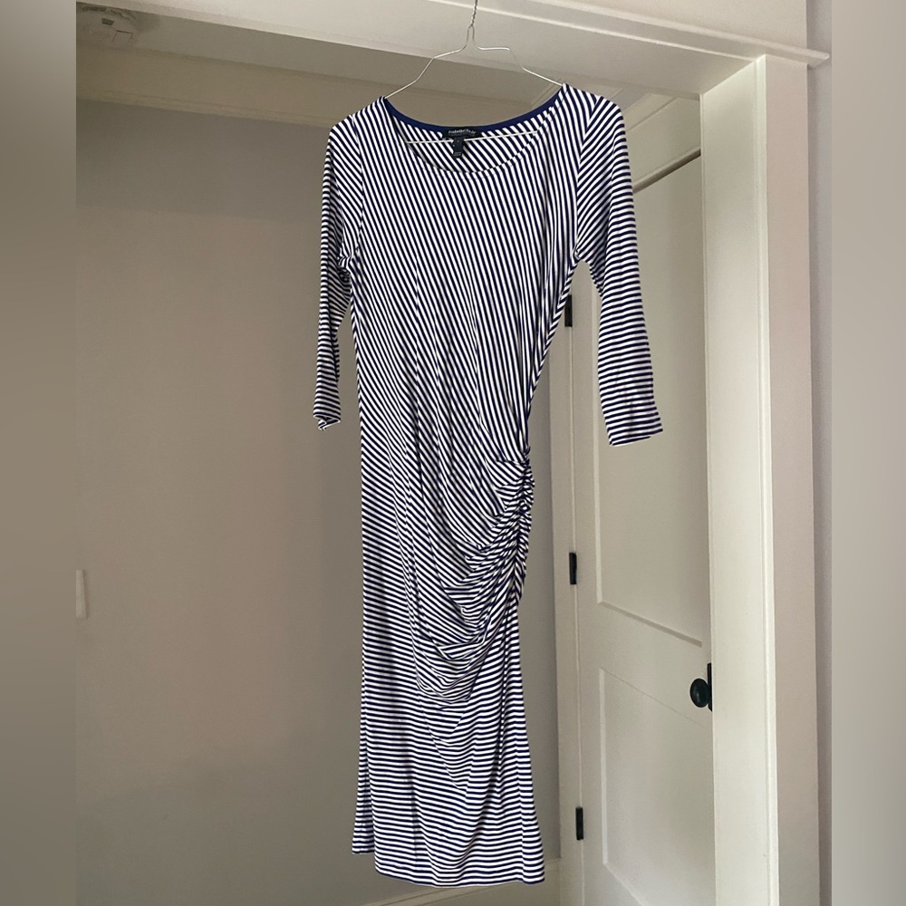 Isabella Oliver for a Pea in the Pod Maternity Dress Size 1 Navy & White Stripe